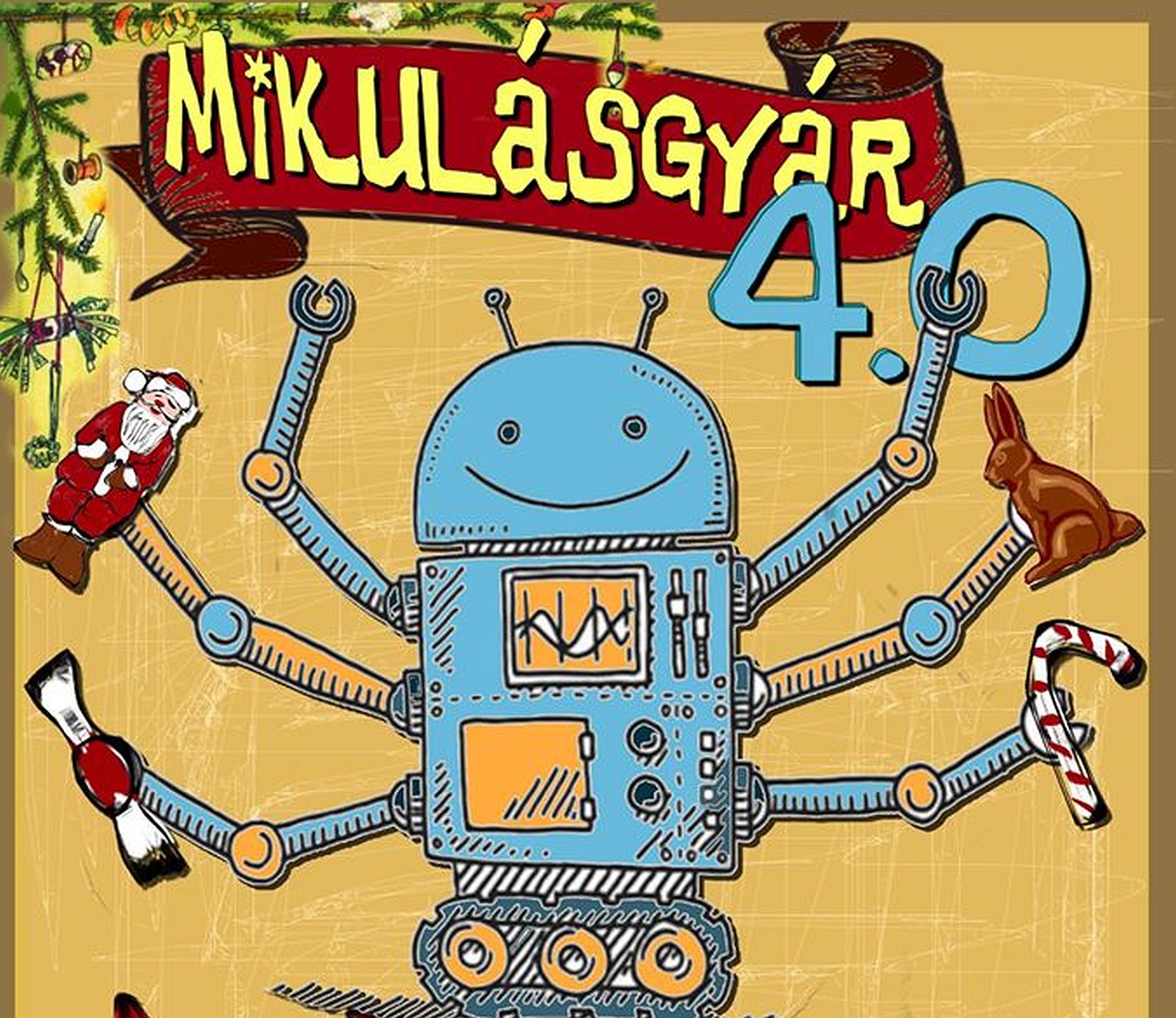 Mikulásgyár 4.0 - A Szabad Színház Mikulás-műsora vasárnap az Igézőben